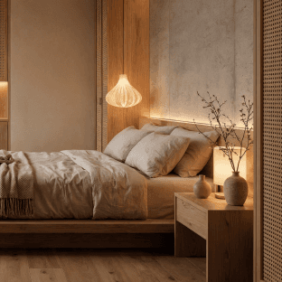 wood bedroom